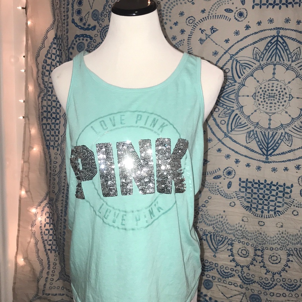 Pink teal shirt